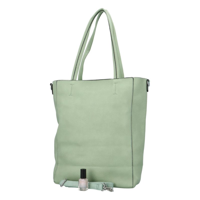 Stylová dámská koženková shopper taška Fábio, zelená