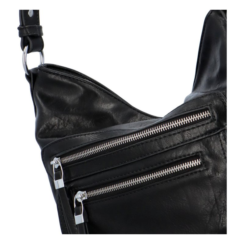 Praktická dámská koženková taška Harison, černá