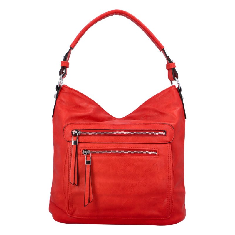 Praktická dámská koženková taška Harison, červená