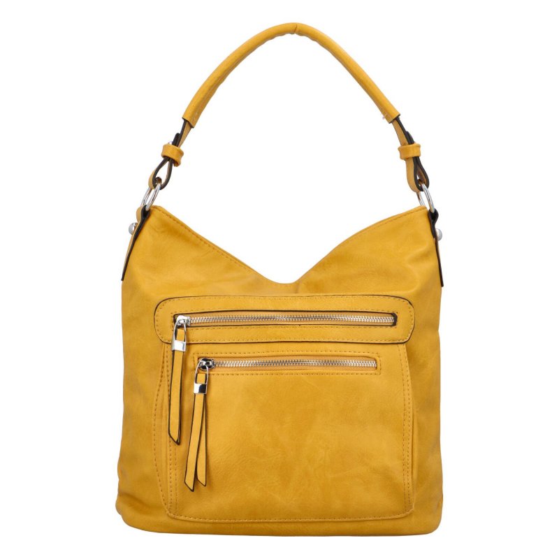 Praktická dámská koženková taška Harison, žlutá