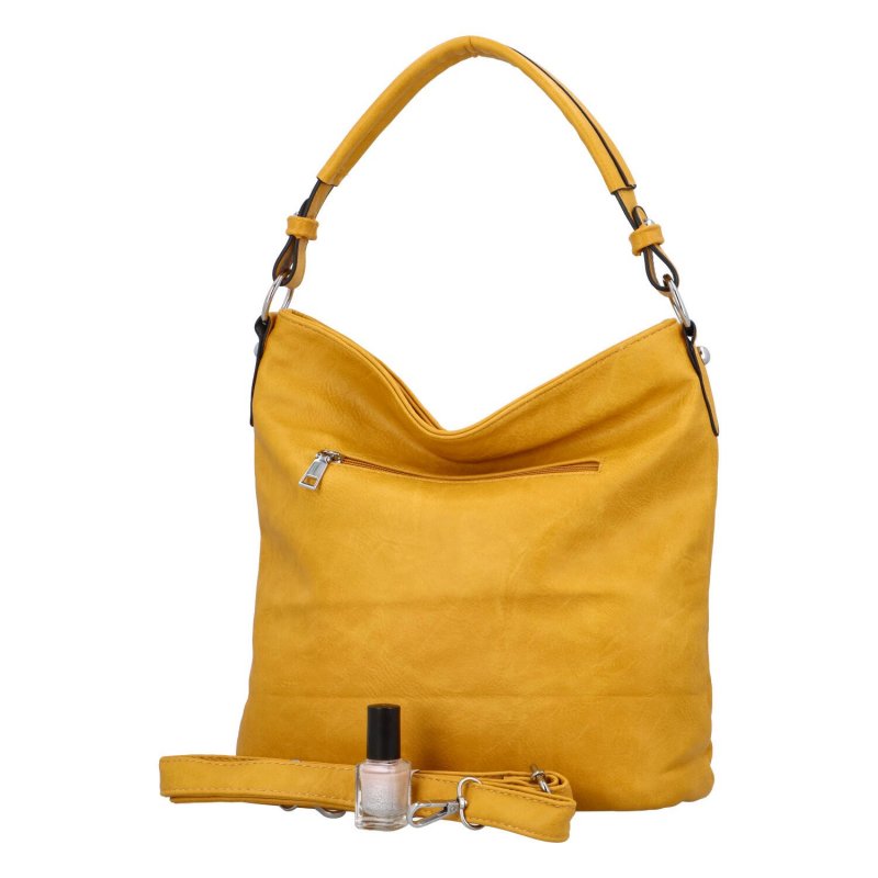 Praktická dámská koženková taška Harison, žlutá
