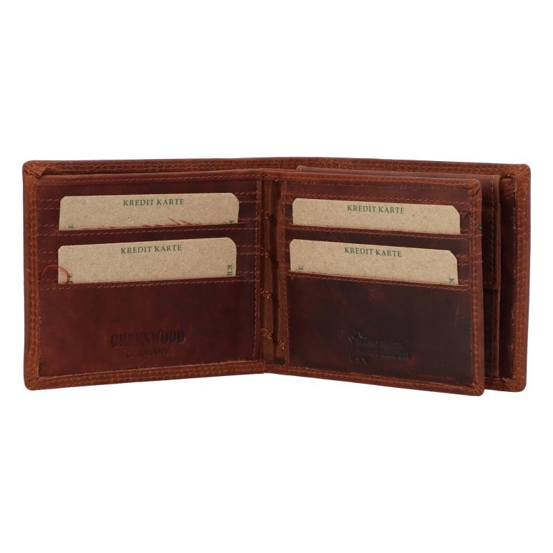 Luxusní kožená peněženka Boi, hnědá