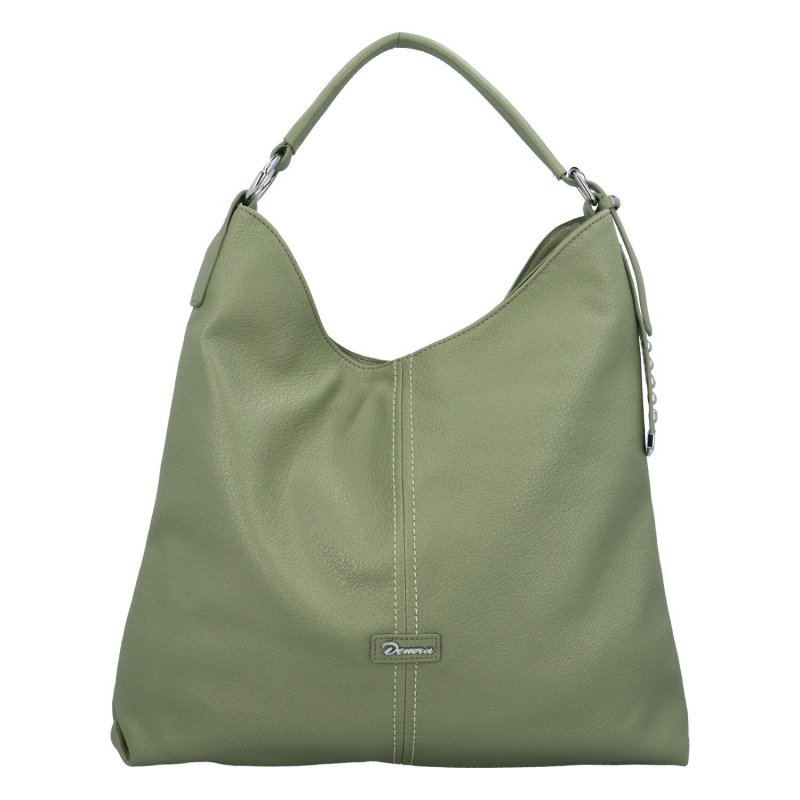 Dámská koženková módní kabelka Lion, zelená