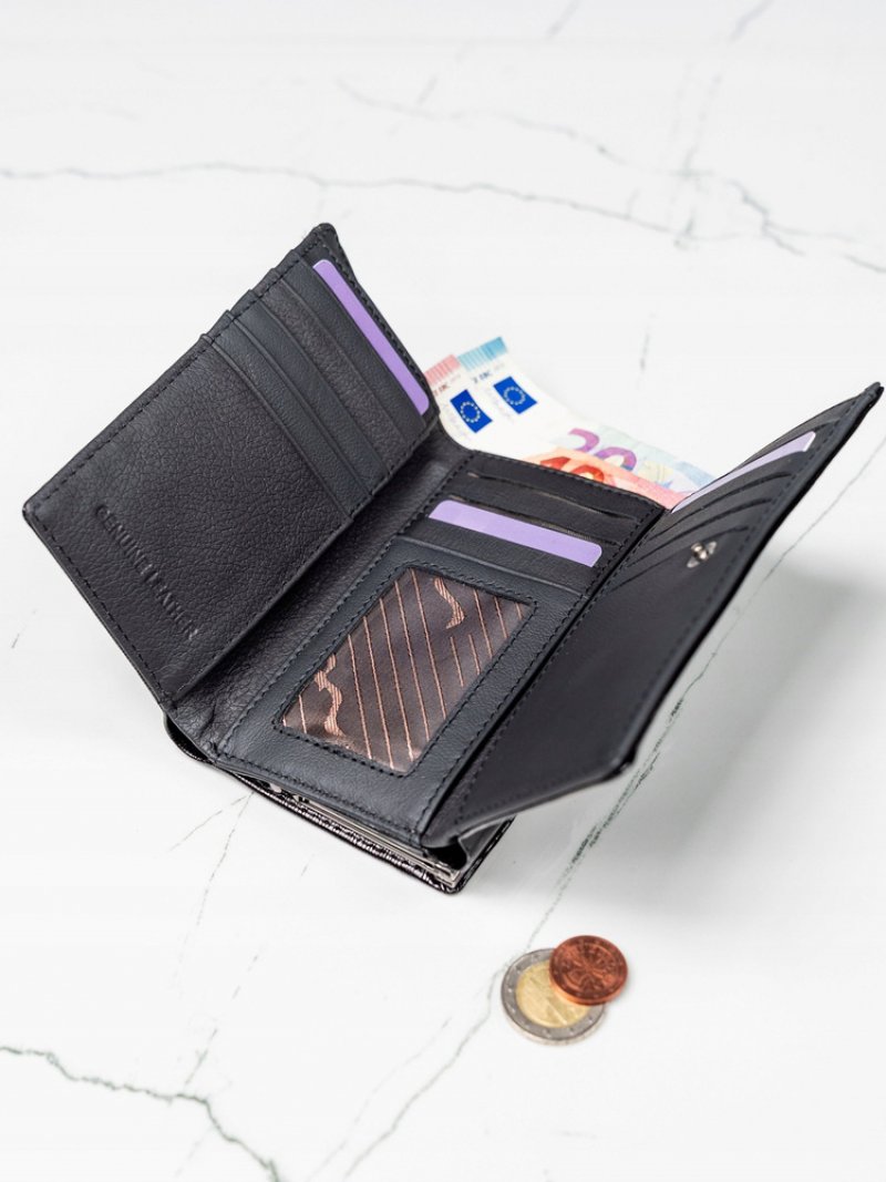 Trendová kožená peněženka Cavaldi Julia, černá