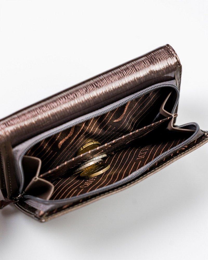 Trendová kožená peněženka Cavaldi Erika, šedá
