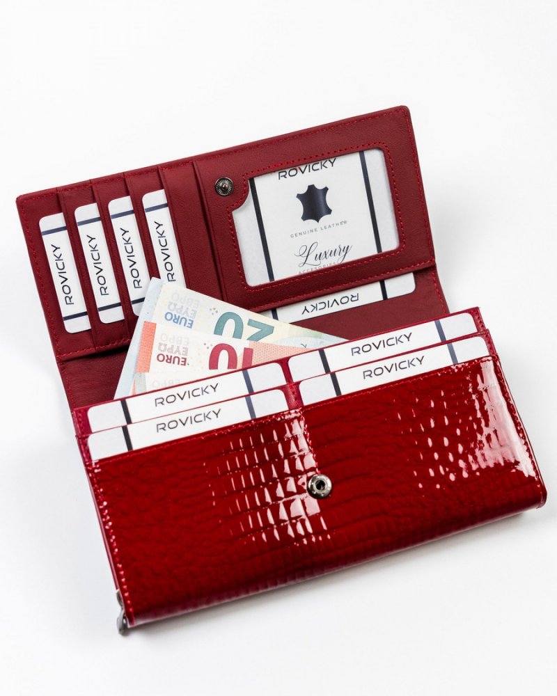 Stylová kožená peněženka Cavaldi Azora, červená
