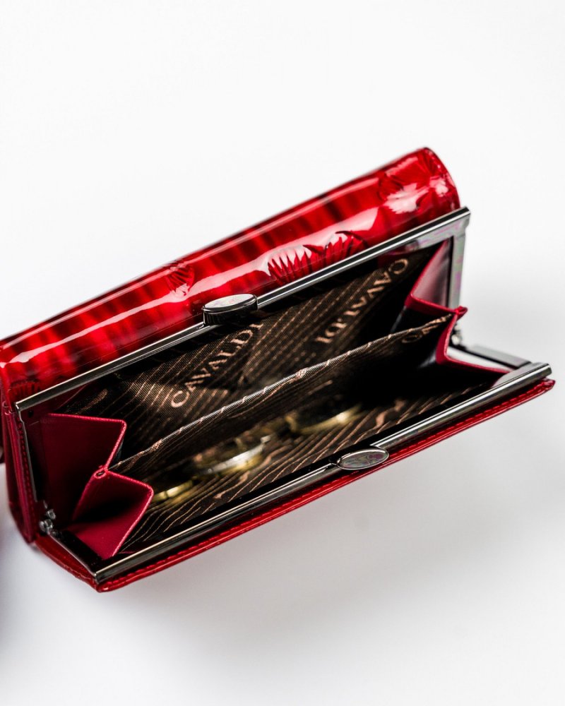 Trendová kožená peněženka Cavaldi Lucia, červená