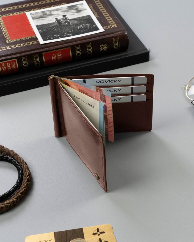 Trendová pánská kožená peněženka Efilo, hnědá