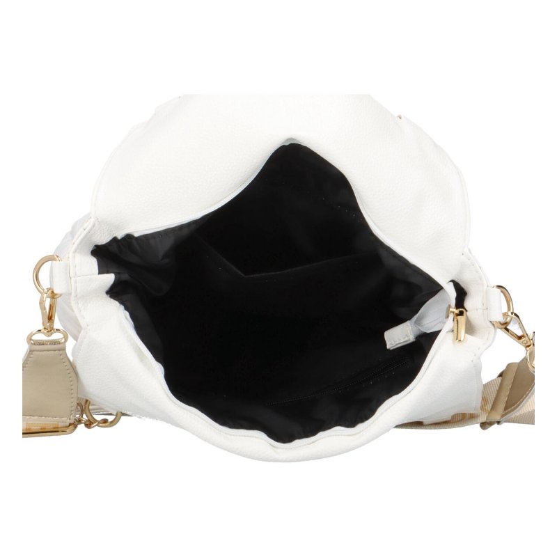 Trendová dámská koženková kabelka Laura Biaggi White lady, bílá