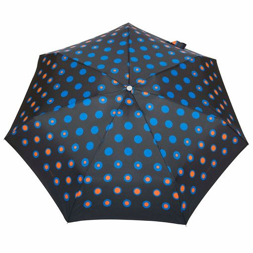Skládací deštník střední Kroužky, černá