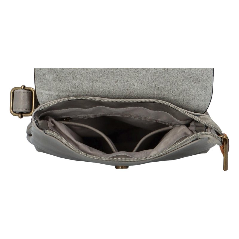 Menší dámský koženkový kabelko/batoh Kessy,  šedá