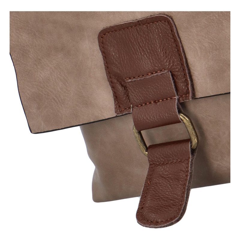 Menší dámský koženkový kabelko/batoh Kessy,  zemitá