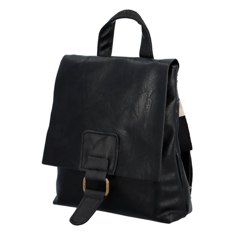 Menší dámský koženkový kabelko/batoh Kessy, černá