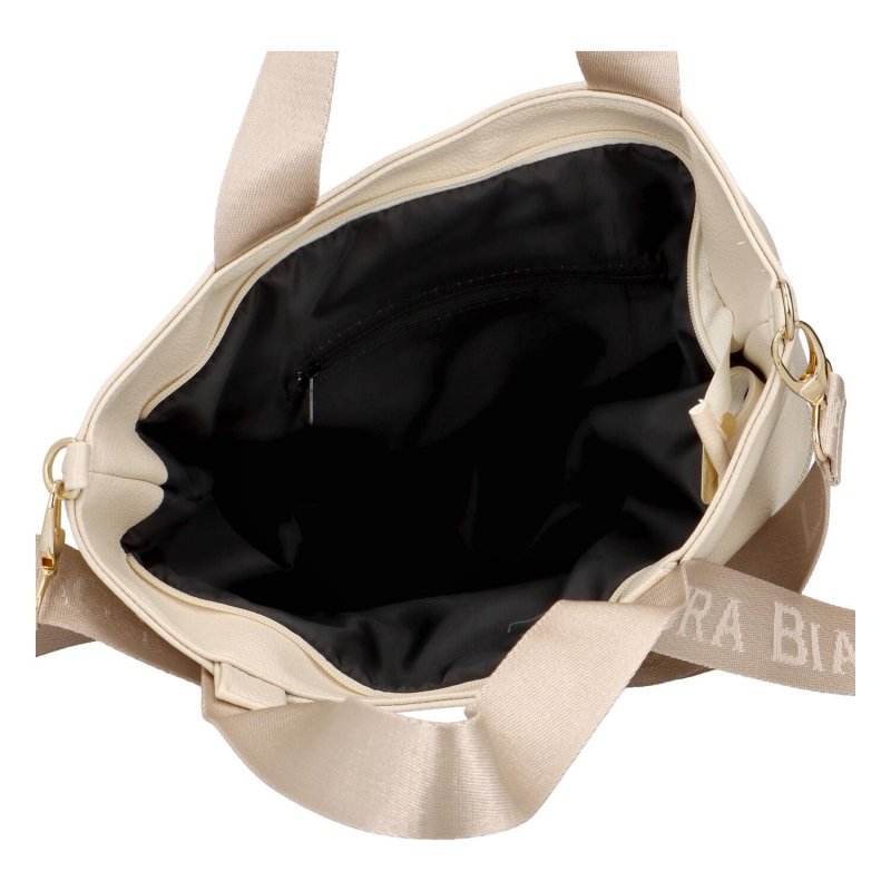 Dámská koženková kabelka L.B. Maure, béžová/světle béžová NEW