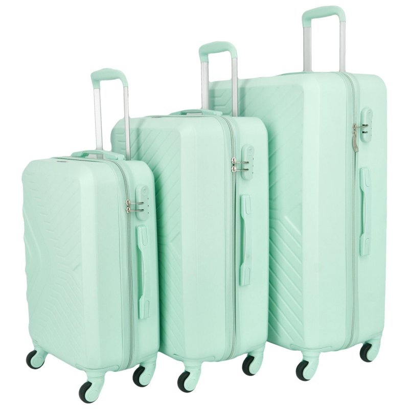 Sada cestovních kufrů Carbon 2.0 světle zelená