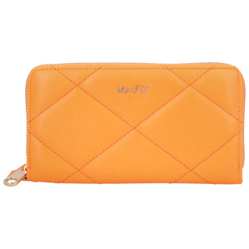 Dámská koženková peněženka MaxFly Late, oranžová