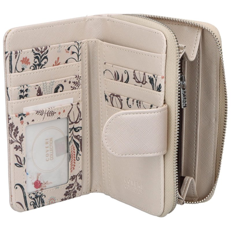 Trendová dámská koženková peněženka Covery Alido, stříbrná