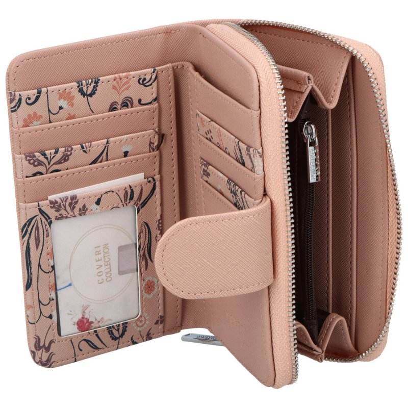 Trendová dámská koženková peněženka Covery Alido, růžová
