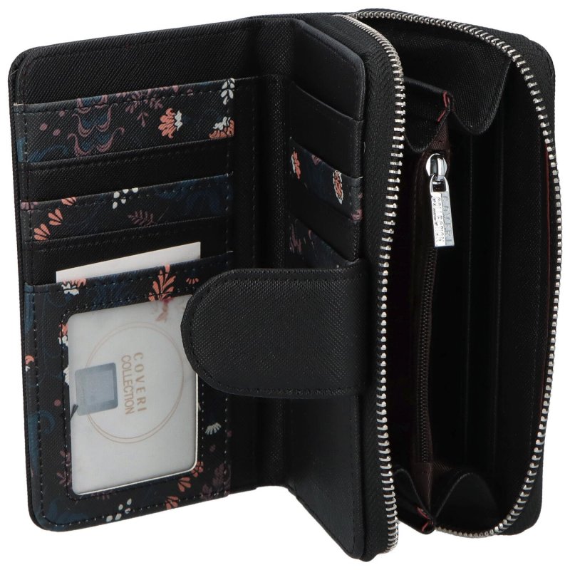 Trendová dámská koženková peněženka Covery Alido, černá