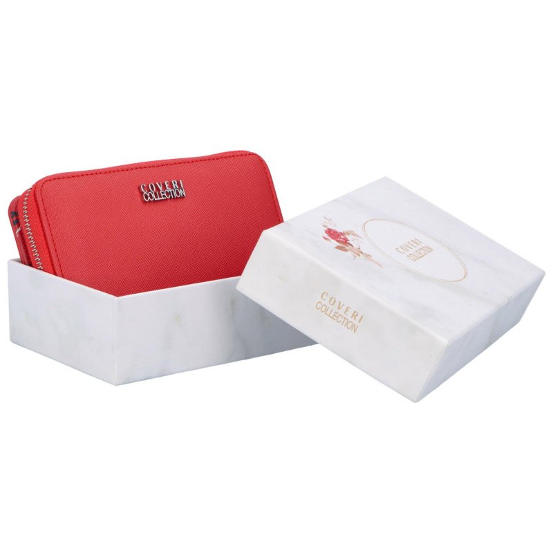 Trendová dámská koženková peněženka Covery Alido, červená