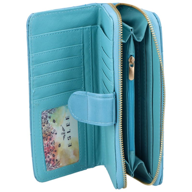 Zajímavá koženková peněženka Eslee Joxi, modrá