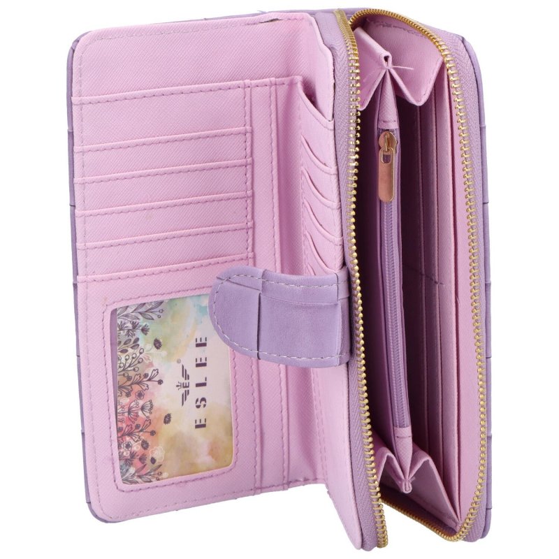 Zajímavá koženková peněženka Eslee Joxi, fialová