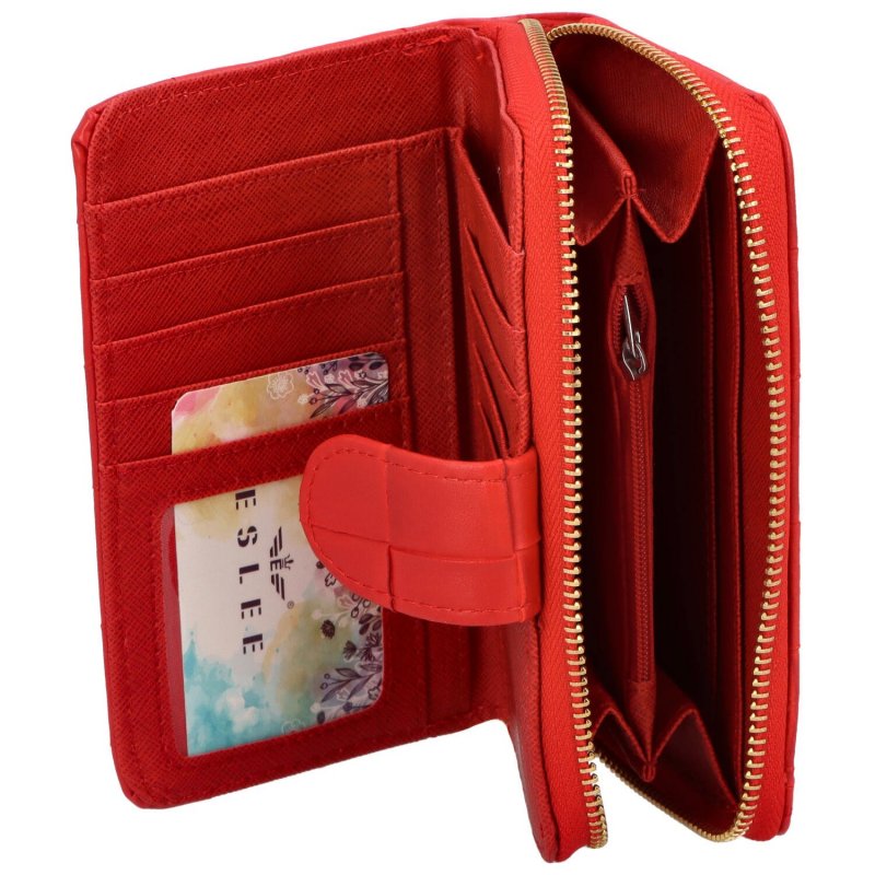 Trendová koženková peněženka Eslee Honu, červená
