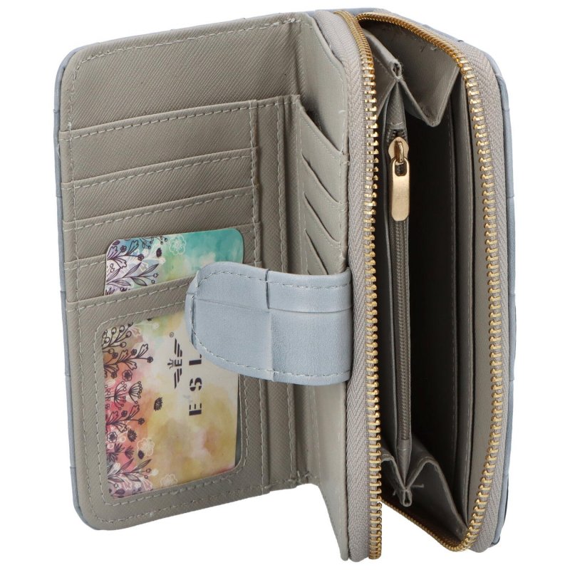 Trendová koženková peněženka Eslee Honu, šedá