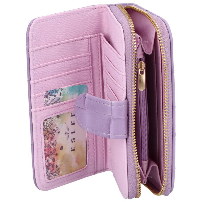 Trendová koženková peněženka Eslee Honu, fialová