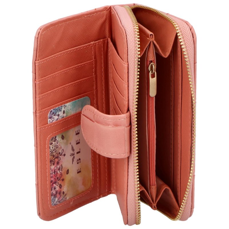 Trendová koženková peněženka Eslee Honu, oranžová