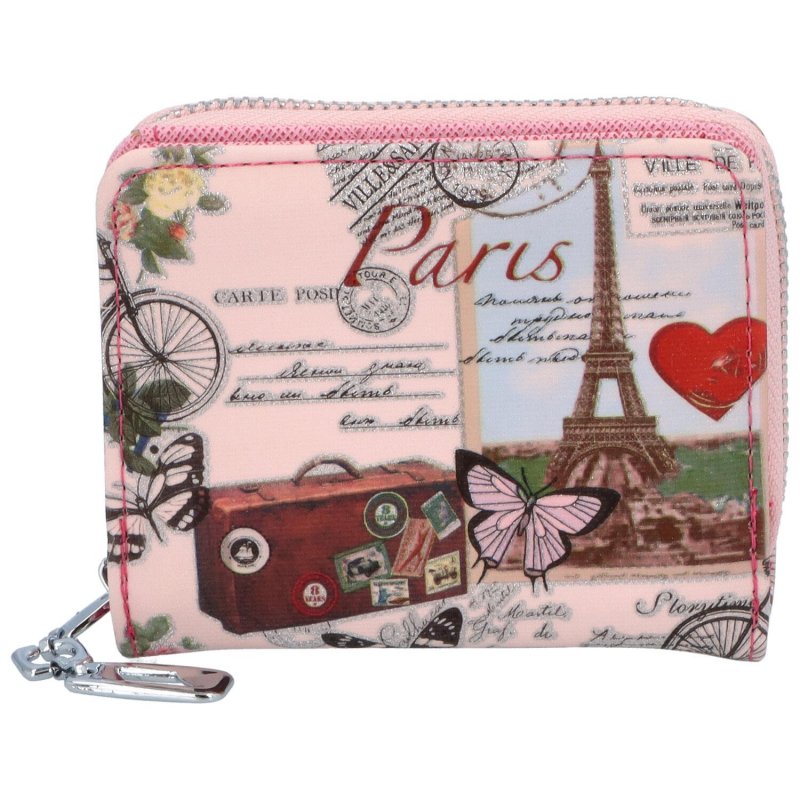 Romantická koženková peněženka Eslee Rota, růžová