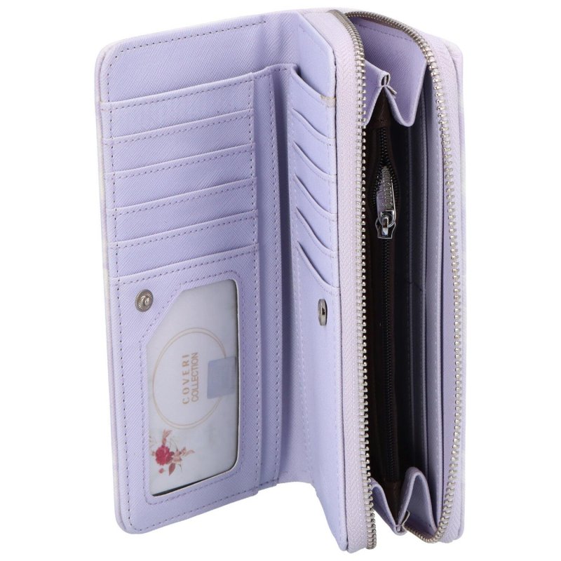 Trendová koženková peněženka Coveri Rita, fialová