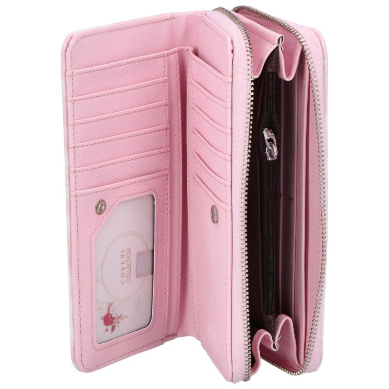 Trendová koženková peněženka Coveri Rita, růžová