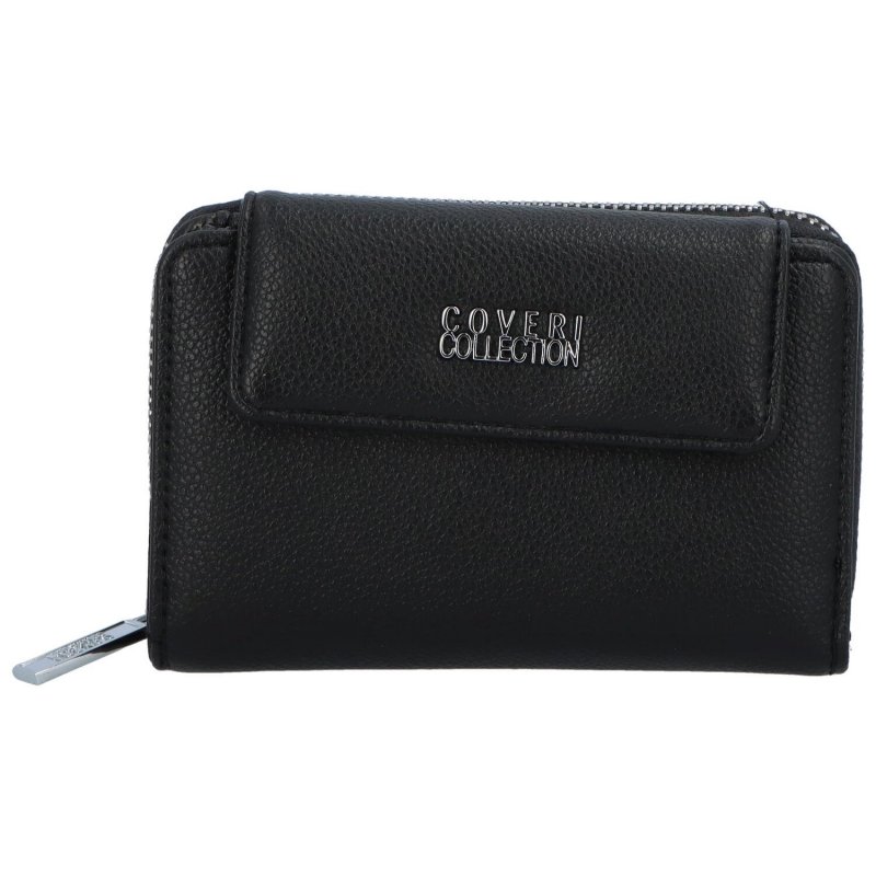 Trendová koženková peněženka Coveri Lope, černá