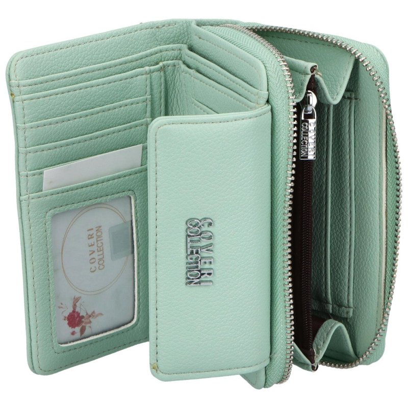 Trendová koženková peněženka Coveri Lope, zelená