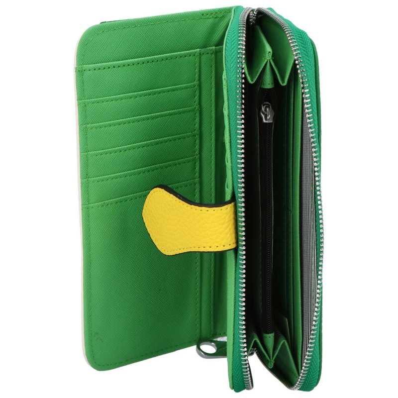 Kombinovaná dámská koženková peněženka Simonee,  zelená