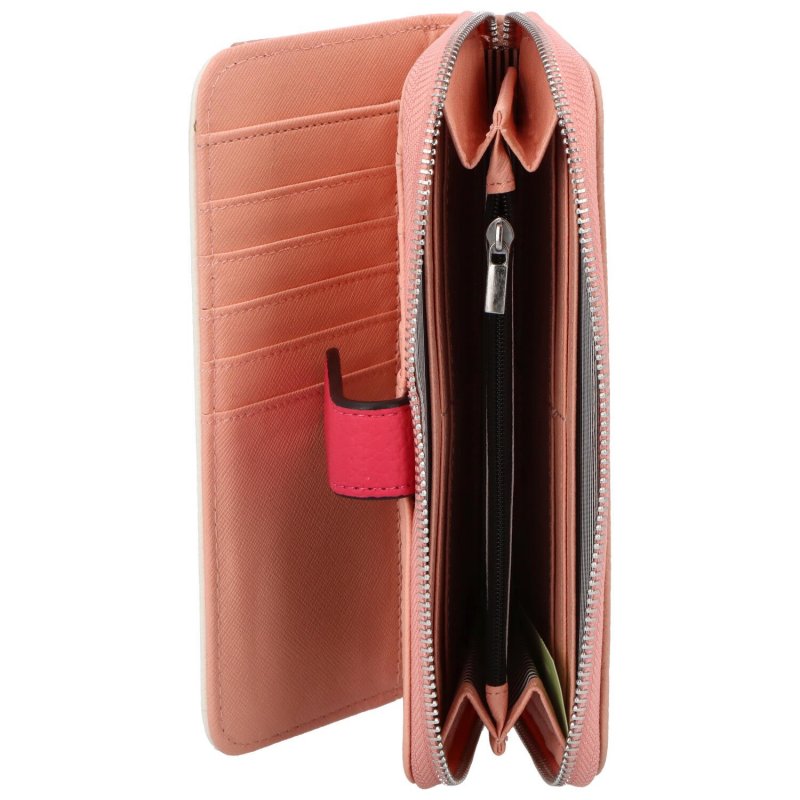 Kombinovaná dámská koženková peněženka Simonee, růžová