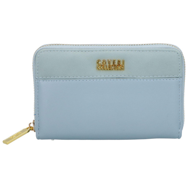Menší dámská pouzdrová koženková peněženka Silvia, modrá