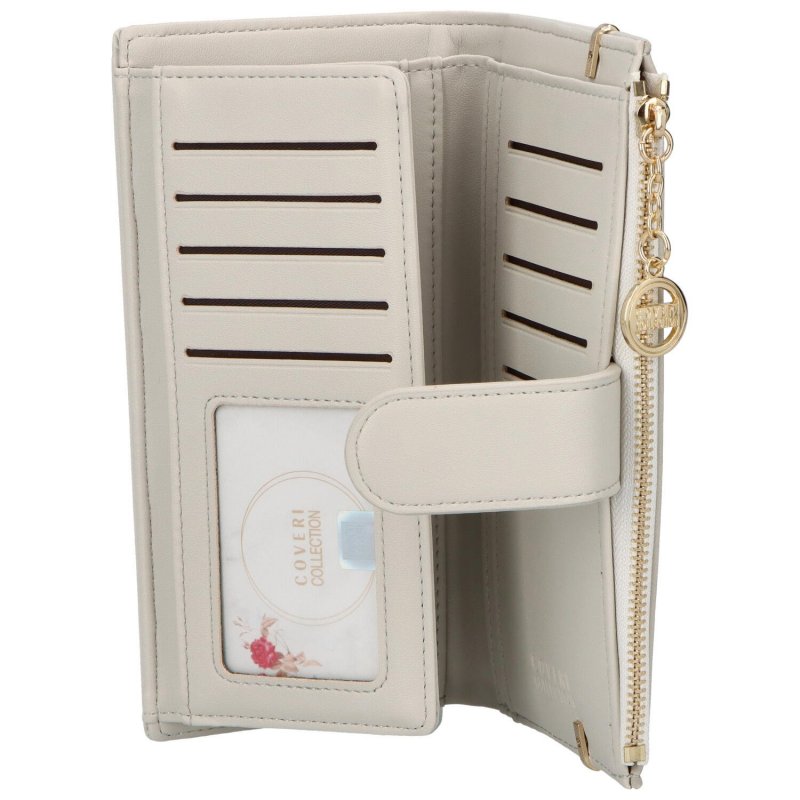Designová dámská koženková peněženka Lusita, světle šedá
