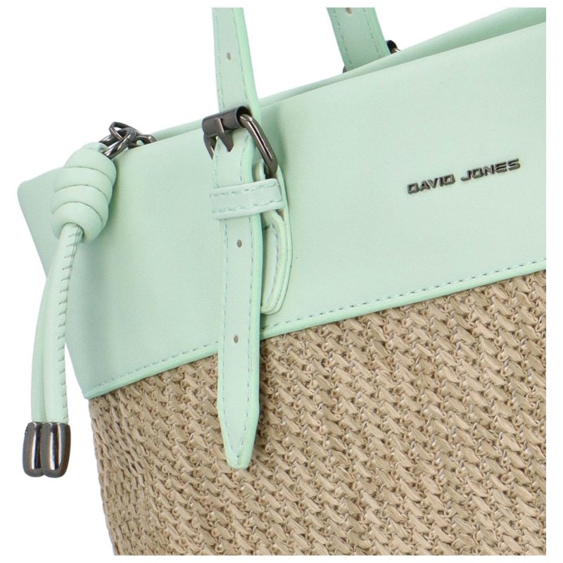 Letní dámská stylová kombinovaná kabelka Garbie, světle zelená
