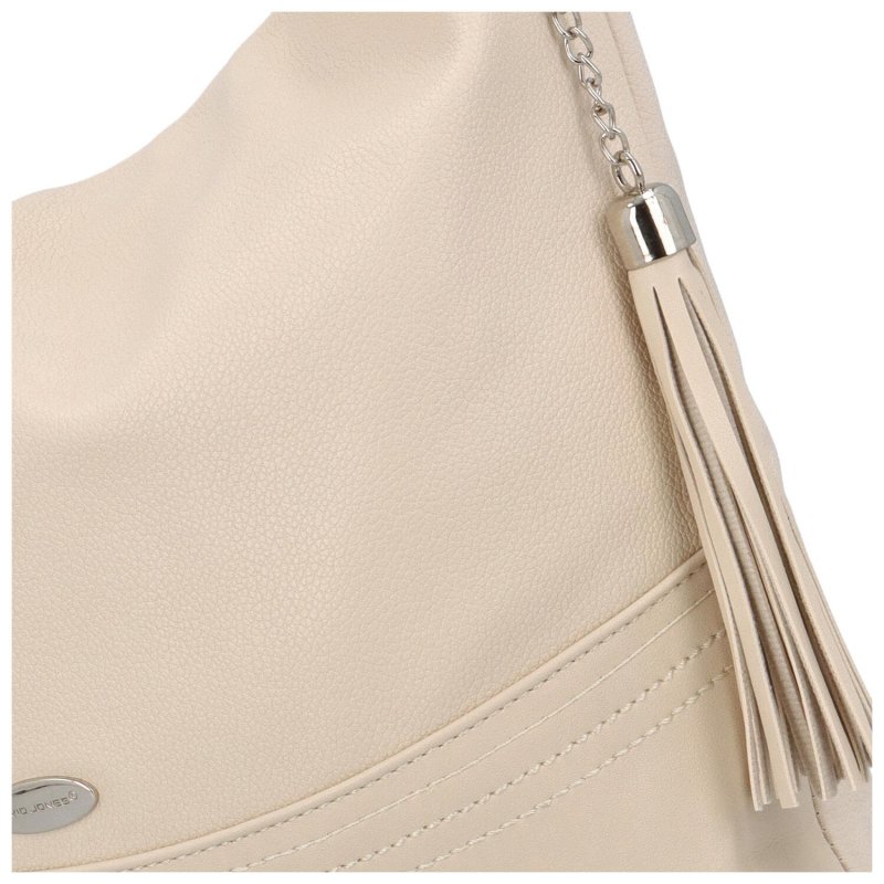 Příjemná dámská koženková kabelka na rameno Sinsay, světle béžová