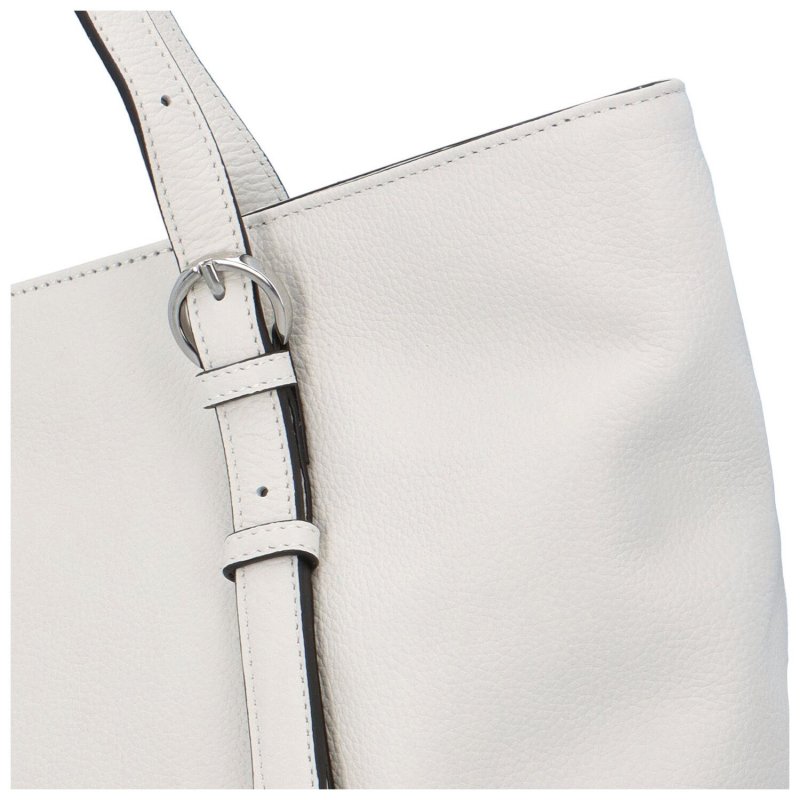 Luxusní dámská kožená kabelka Katana Siva, šedobílá