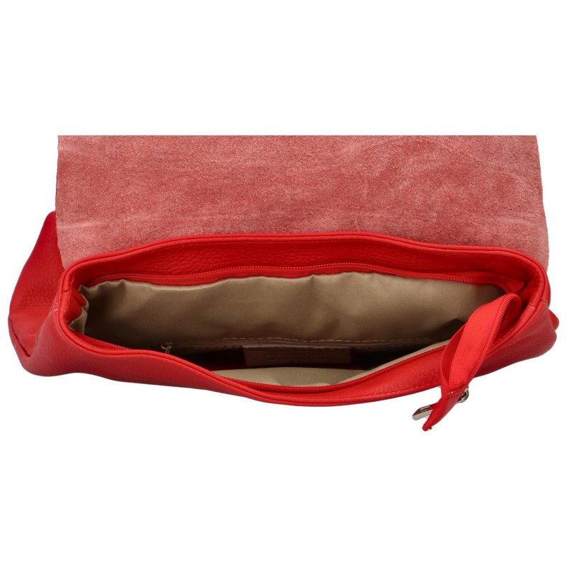 Dámský kožený kabelko batoh Semmy, červená