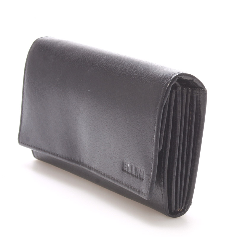 Dámská kožená černá peněženka Ellini NY