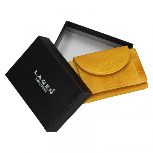 Pohodová kožená peněženka Lagen Latela, zlutá