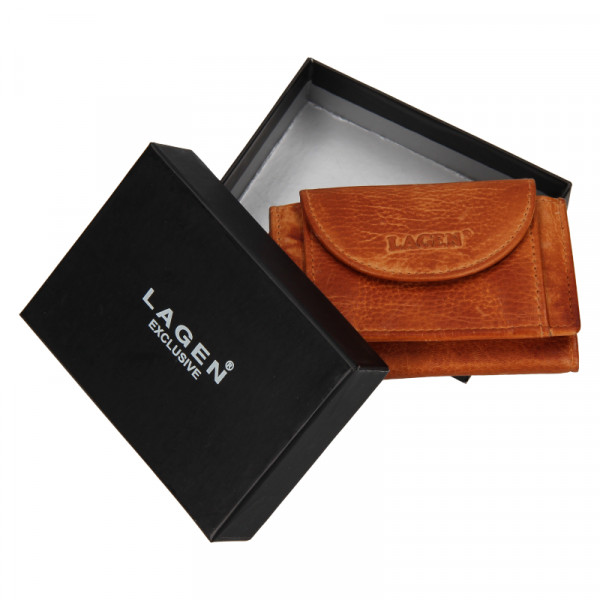 Pohodová kožená peněženka Lagen Latela, caramel
