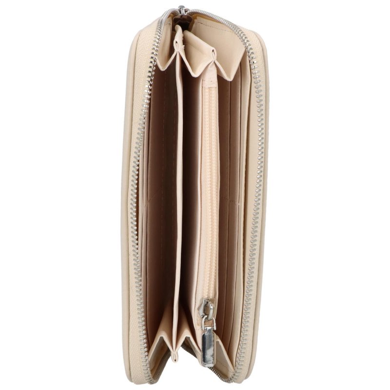Dámská pouzdrová koženková peněženka Cosini, béžová