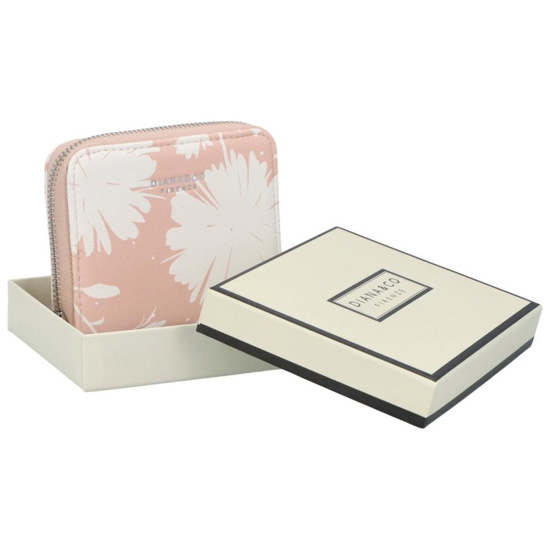 Malá dámská koženková peněženka se  zipem Daisii, růžová