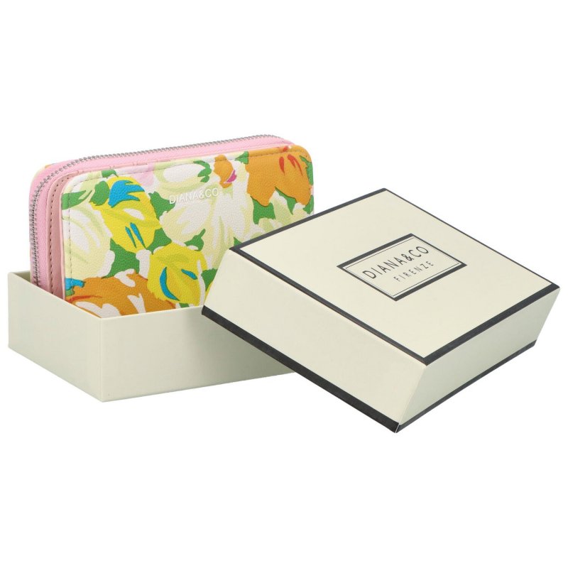Barevná dámská menší koženková peněženka Summer dream, růžová