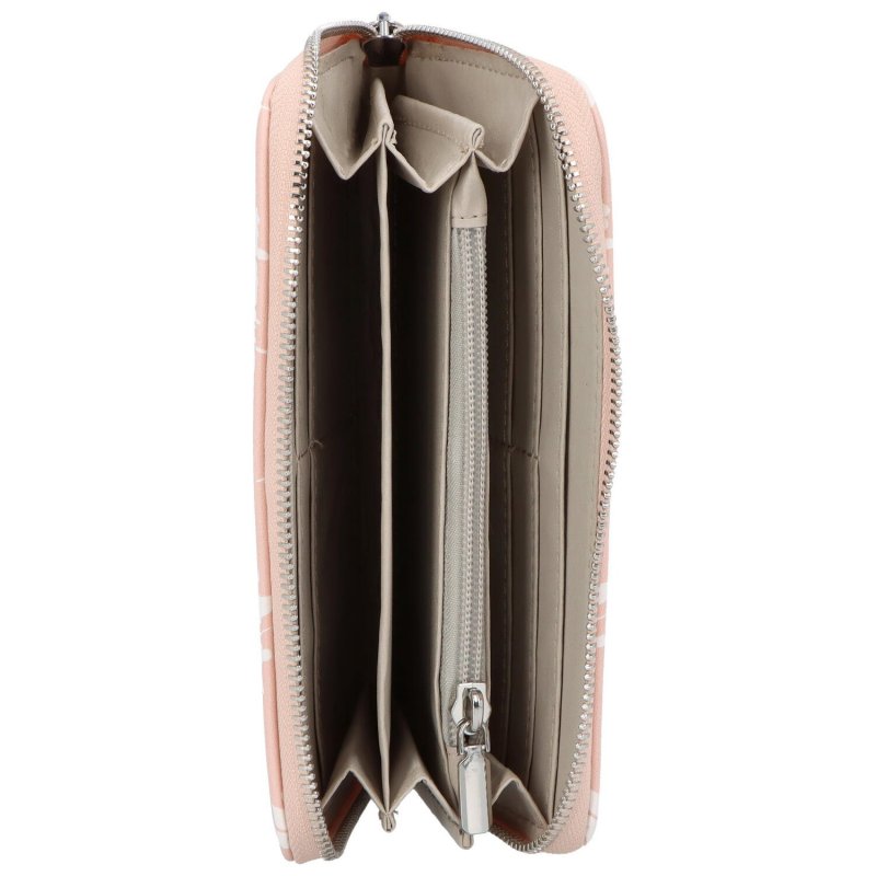 Pouzdrová dámská letní koženková peněženka Diana, růžová